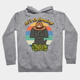 Cute Black Dog Wants to go Camping Hoodie